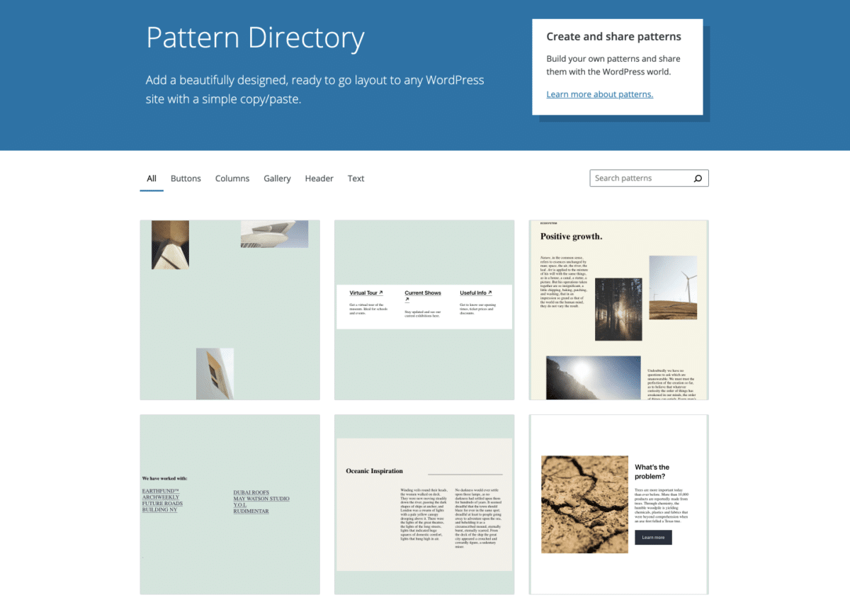 Screen-Shot-2021-04-28-at-3.03.14-PM Pattern Directory Targeted to Launch with WordPress 5.8 design tips 
