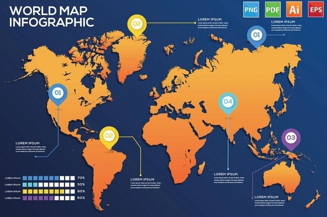 world-map-templates 20+ Best World Map Templates for Designers (Free & Pro) design tips 