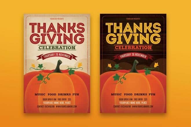 thanksgiving-flyers Thanksgiving Design Ideas: Flyers, Posters, Graphics & More design tips 