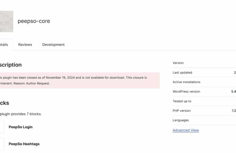 Peepso-core-770x500 PeepSo Leaves WordPress Plugin Repository design tips 